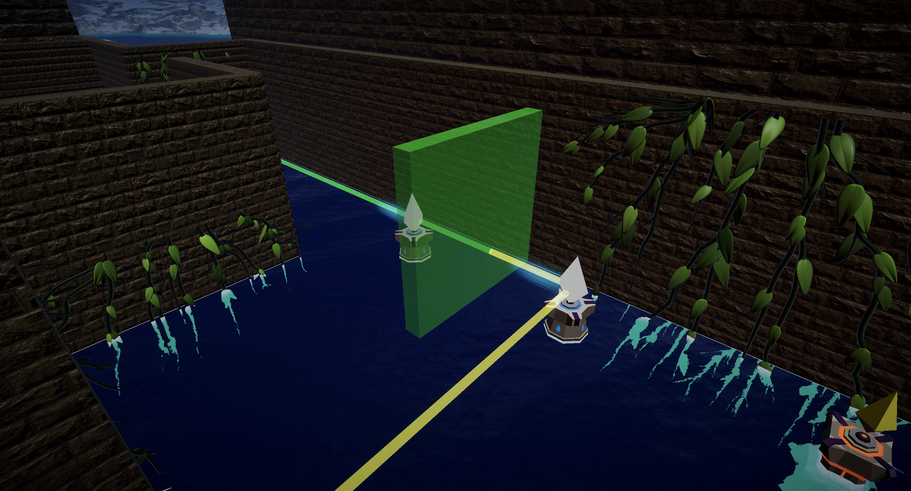 Light puzzle using a colored filtering surface